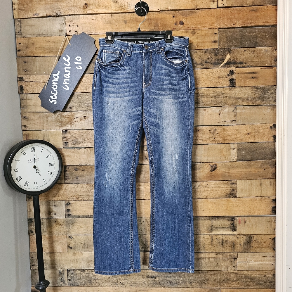 Cato Premium Women's Distressed Boot Cut Jeans Size 10